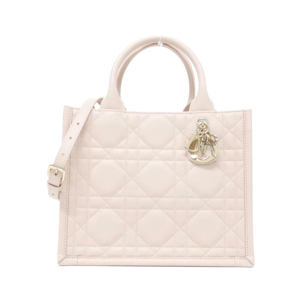 Christian Dior Book Tote powder beige cannage calfskin pale Pink